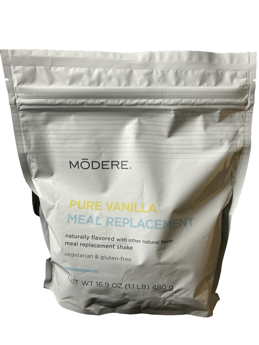 Modere Pure Vanilla Meal Replacement Shake Powder 16.9 oz Vegetarian Gluten-Free